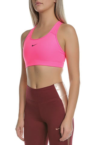 NIKE-Γυναικείο αθλητικό μπουστάκι NIKE SWOOSH BRA PAD ροζ