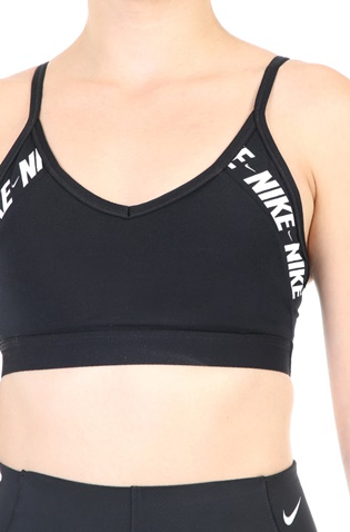 NIKE-Γυναικείο αθλητικό μπουστάκι NIKE INDY LOGO BRA μαύρο