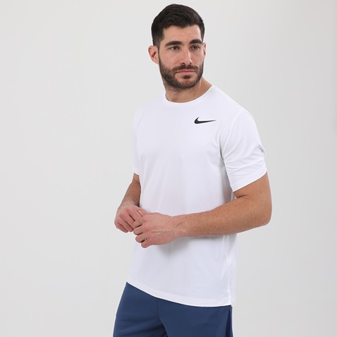 NIKE-Ανδρικό t-shirt NIKE CJ4611 M NK TOP SS HPR DRY λευκό