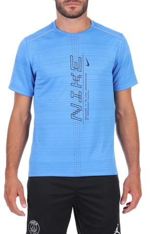 NIKE-Ανδρική μπλούζα NIKE DRY MILER SS PO GX FF μπλε