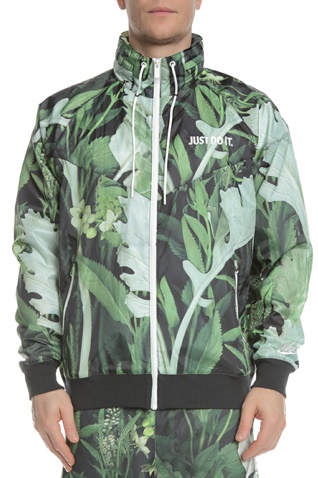 NIKE-Ανδρικό jacket  NSW JDI WR JKT WVN FLORL πράσινο