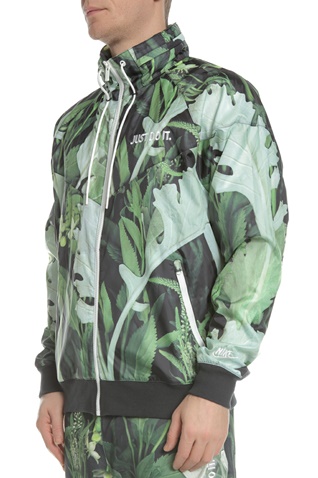 NIKE-Ανδρικό jacket  NSW JDI WR JKT WVN FLORL πράσινο