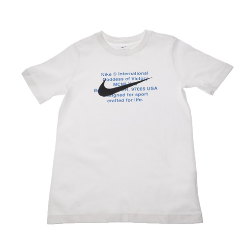 NIKE-Παιδική κοντομάνικη μπλούζα NIKE SW TEE SWOOSH FOR LIFE λευκή
