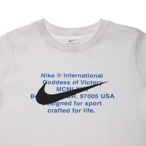 NIKE-Παιδική κοντομάνικη μπλούζα NIKE SW TEE SWOOSH FOR LIFE λευκή