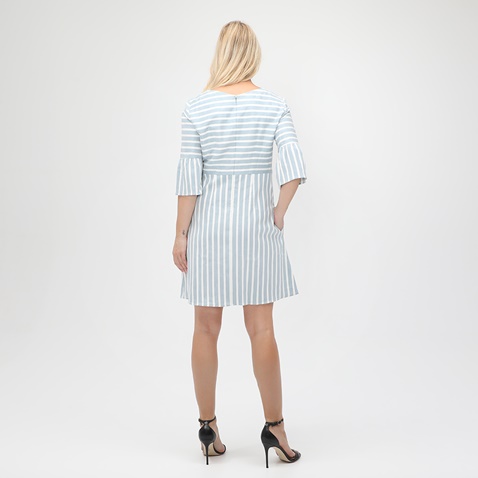 BOSS-Γυναικείο mini φόρεμα BOSS Alinny λευκό μπλε ριγέ