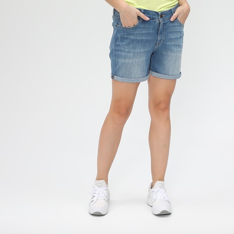 BOSS -Γυναικεία jean βερμούδα BOSS Hershey Shorts μπλε