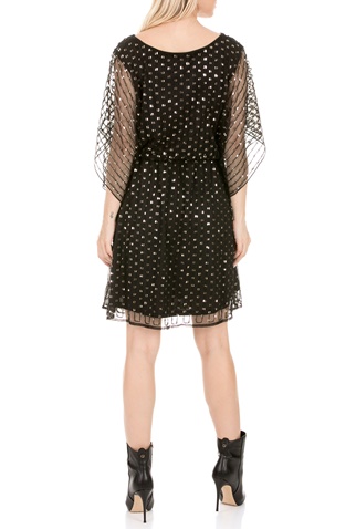 MOLLY BRACKEN-Γυναικείο mini φόρεμα MOLLY BRACKEN μαύρο-χρυσό