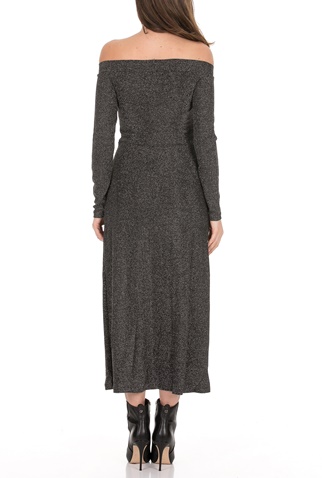 RELIGION-Γυναικείο maxi φόρεμα RELIGION MODERN DRESS γκρι