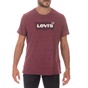 LEVI'S-Ανδρική κοντομάνικη μπλούζα LEVI'S HOUSEMARK GRAPHIC μπορντό