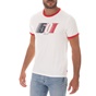 LEVI'S-Ανδρική κοντομάνικη μπλούζα LEVI'S RINGER TEE RETRO LOGOS λευκή