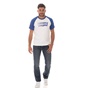 LEVI'S-Ανδρική κοντομάνικη μπλούζα LEVI'S BASEBALL HM λευκή-μπλε