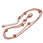 JEWELTUDE-Γυναικείο ρoζ επιχρυσωμένο βραχιόλι Αλυσίδες