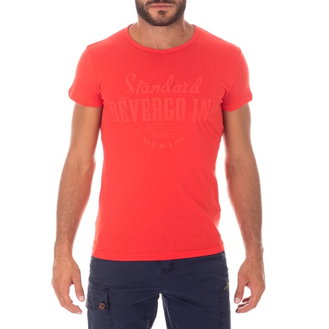 DEVERGO JEANS-Ανδρική μπλούζα DEVERGO JEANS κόκκινη