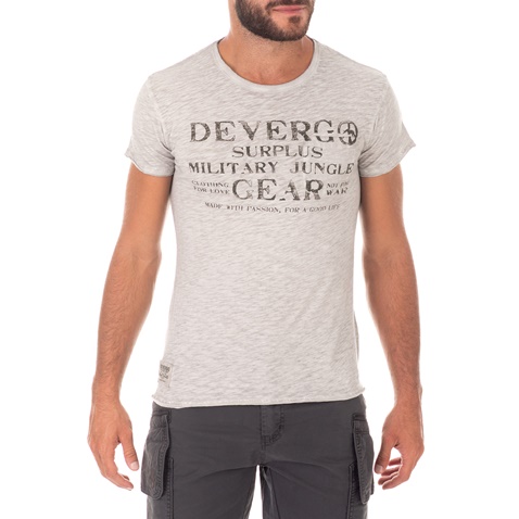 DEVERGO JEANS-Ανδρική μπλούζα DEVERGO JEANS γκρι