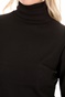 COTTON CANDY-Γυναικεία μπλούζα ζιβάγκο COTTON CANDY RIB TURTLENECK μαύρη