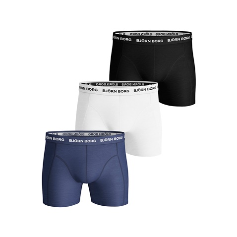 BJORN BORG-Ανδρικά εσώρουχα boxer σετ των 3 BJORN BORG μαύρο μπλε λευκό