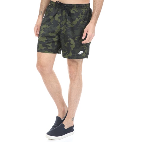 NIKE-Ανδρικό αθλητικό σορτς NIKE NSW CE SHORT WVN FLOW CAMO χακί