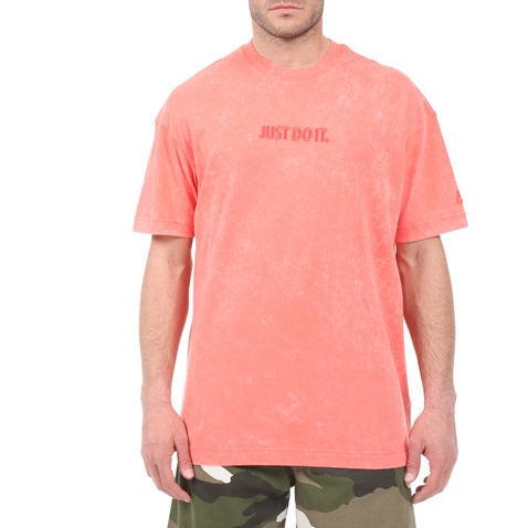 NIKE-Ανδρικό t-shirt NIKE NSW JDI TOP SS WASH πορτοκαλί