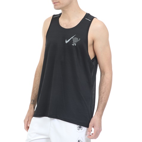 NIKE-Ανδρικό αμάνικο t-shirt ΝΙΚΕ DRY MILER TANK PO WR GX μαύρο