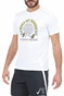 NIKE-Ανδρικό t-shirt NIKE MILER SS WILD RUN GX PO λευκό