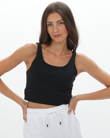 NIKE-Γυναικείο αθλητικό top NIKE CV0576 THE NIKE YOGA LUXE CROP TANK μαύρο