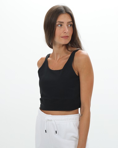 NIKE-Γυναικείο αθλητικό top NIKE CV0576 THE NIKE YOGA LUXE CROP TANK μαύρο