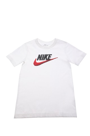 NIKE-Παιδικό t-shirt NIKE NSW TEE FAUX EMBROIDERY λευκό