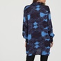 NU-Γυναικείο μακρύ πουκάμισο NU μαύρο μπλε