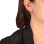 JEWELTUDE-Γυναικεία ασημένια ρόζ επιχρυσωμένα σκουλαρίκια Κρίκοι Καρδιές
