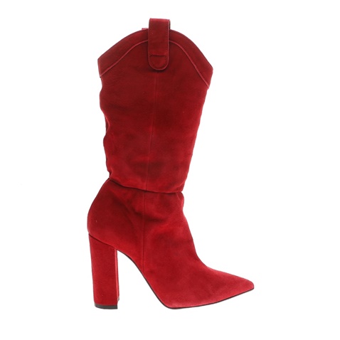 WALL STREET-Γυναικείες μπότες ADAMS WALL STREET κόκκινες
