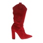 WALL STREET-Γυναικείες μπότες ADAMS WALL STREET κόκκινες