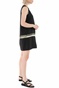 GLAMAZONS-Γυναικείο αμάνικο mini φόρεμα GLAMAZONS PATMOS μαύρο χρυσό