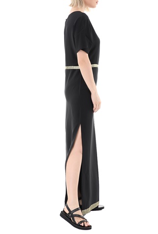GLAMAZONS-Γυναικείο μακρύ φόρεμα GLAMAZONS TINOS μαύρο χρυσό