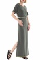 GLAMAZONS-Γυναικείο μακρύ φόρεμα GLAMAZONS TINOS χακί χρυσό