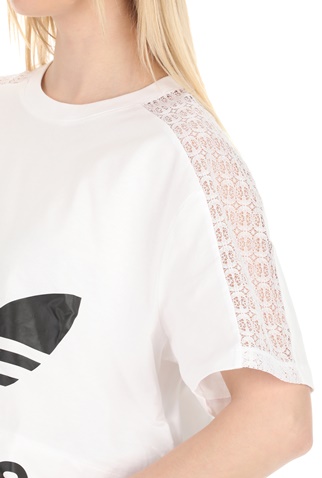 adidas Originals-Γυναικείο cropped t-shirt adidas Originals λευκό