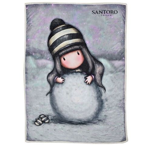 SANTORO Gorjuss-Παιδική κουβέρτα SANTORO Gorjuss SNOW γκρι
