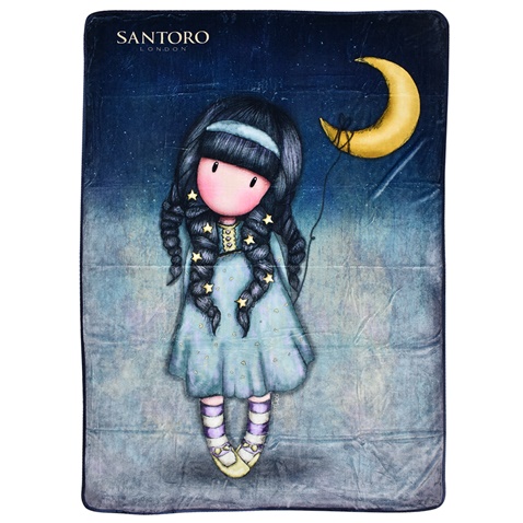 SANTORO Gorjuss-Παιδική κουβέρτα SANTORO Gorjuss MOONLIGHT μπλε