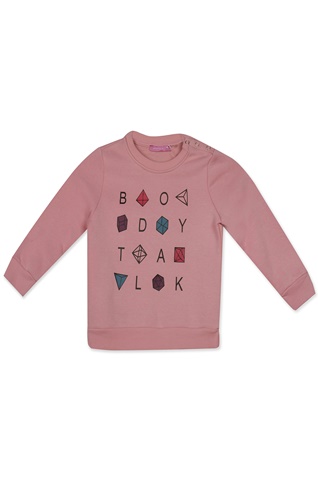 BODYTALK-Παιδική φούτερ μπλούζα BODYTALK 1182-747026 DIAMONDSINF ροζ