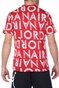 NIKE-Ανδρικό t-shirt NIKE J LBRAND SS AOP CREW κόκκινο λευκό