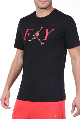 NIKE-Ανδρικό t-shirt NIKE M J FLY SS CREW μαύρο