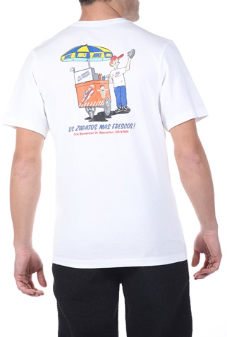 NIKE-Ανδρικό t-shirt NIKE NSW SS TEE FOOD CART λευκό