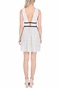 LA DOLLS-Γυναικείο mini φόρεμα LA DOLLS FREYA λευκό μαύρο