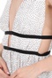 LA DOLLS-Γυναικείο mini φόρεμα LA DOLLS FREYA λευκό μαύρο