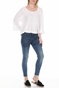 SCOTCH & SODA-Γυναικείο jean παντελόνι SCOTCH & SODA La Bohemienne Cropped μπλε