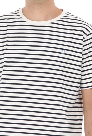 LES DEUX-Ανδρικό t-shirt LES DEUX Sailor Stripe λευκό μπλε