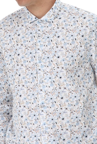 SSEINSE-Ανδρικό πουκάμισο SSEINSE CAMICIA λευκό μπλε