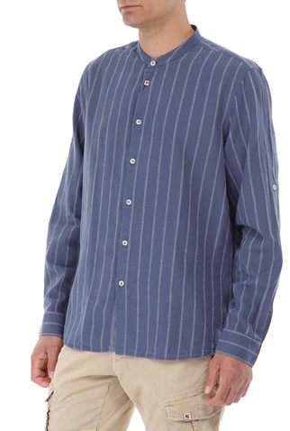 SSEINSE-Ανδρικό πουκάμισο SSEINSE COREANA M/L μπλε λευκό