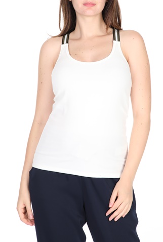 GARCIA JEANS-Γυναικεία αμάνικη μπλούζα GARCIA JEANS λευκή
