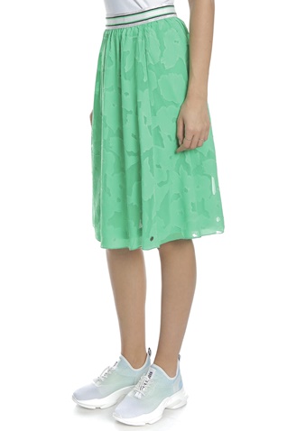 GARCIA JEANS-Γυναικεία midi φούστα GARCIA JEANS πράσινη