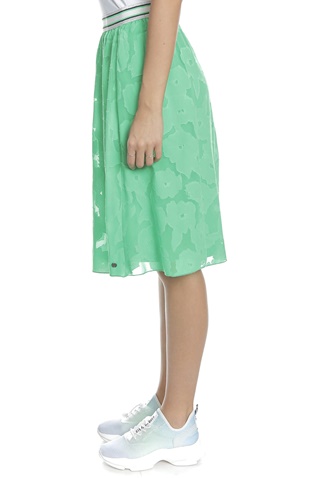 GARCIA JEANS-Γυναικεία midi φούστα GARCIA JEANS πράσινη